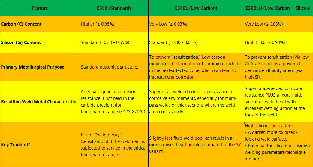 ER308,ER308L,ER308LSi